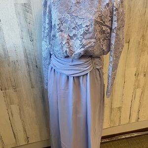 Vintage 70s powder blue gown